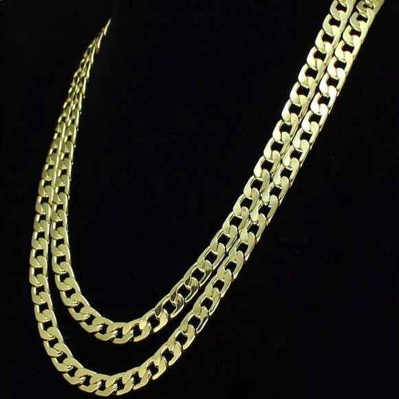 14K Cuban Link Chocker Set - Picture 4 of 5